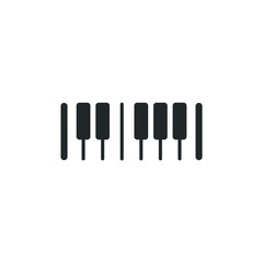 piano icon template color editable. piano symbol vector sign isolated on white background illustration for graphic and web design.