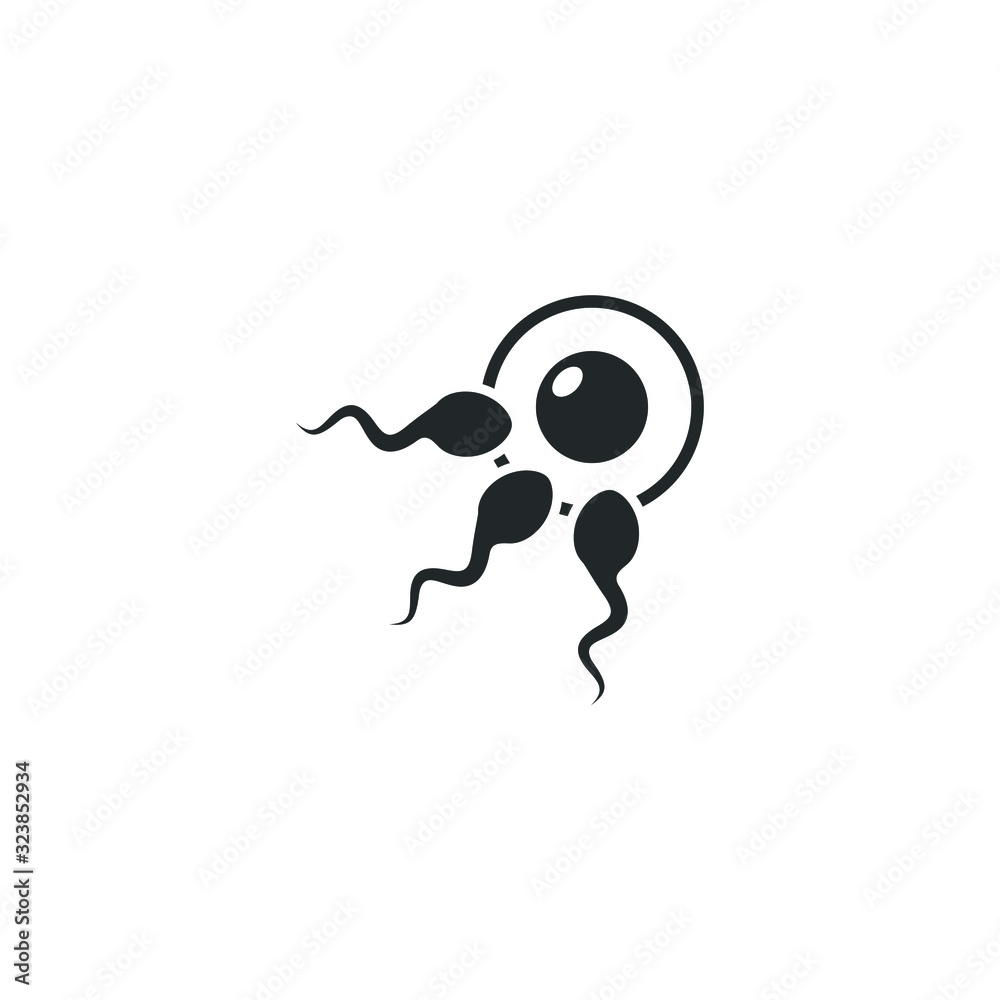Poster sperm icon template color editable. sperm symbol vector sign isolated on white background illustration for graphic and web design.