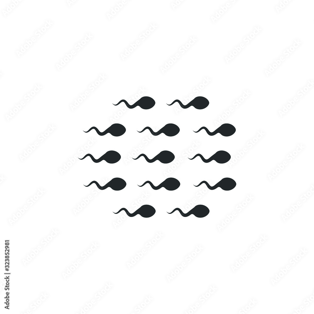 Poster sperm icon template color editable. sperm symbol vector sign isolated on white background illustration for graphic and web design.