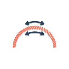 Color illustration icon for flexible spring  adapt 