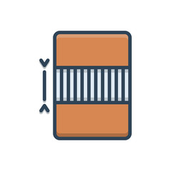 Color illustration icon for midsize size 