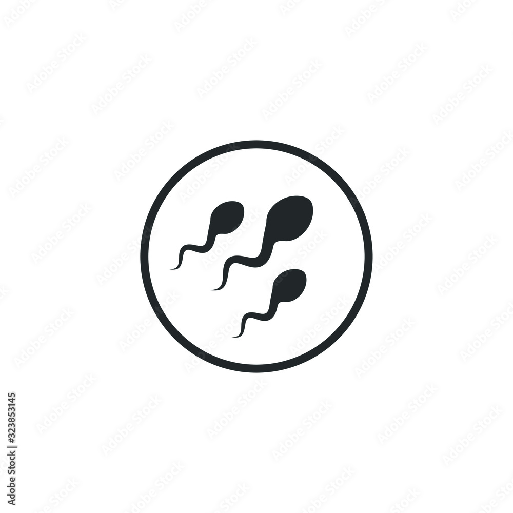 Poster sperm icon template color editable. sperm symbol vector sign isolated on white background illustration for graphic and web design.