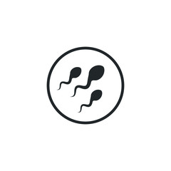 sperm icon template color editable. sperm symbol vector sign isolated on white background illustration for graphic and web design.