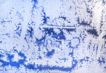 Abstract blue frost background