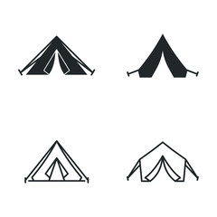 Tent icon template color editable. Camp Travel Event symbol vector sign isolated on white background illustration for graphic and web design.