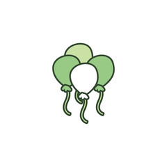 Party and celebration balloons line style icon vector design