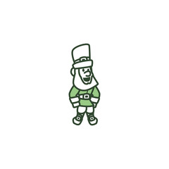 Isolated elf of saint patrcks day line style icon vector design