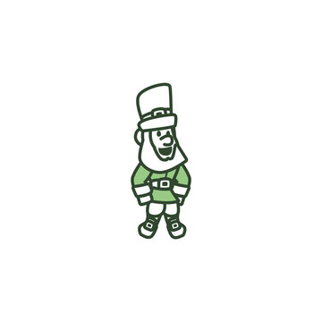 Isolated elf of saint patrcks day line style icon vector design