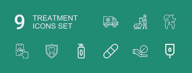 Editable 9 treatment icons for web and mobile