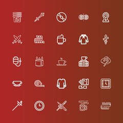 Editable 25 long icons for web and mobile