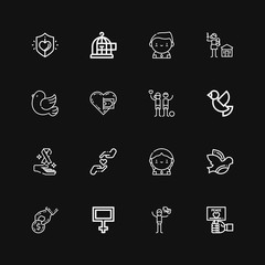 Editable 16 hope icons for web and mobile