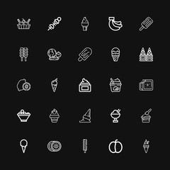 Editable 25 banana icons for web and mobile