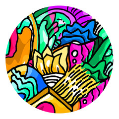 rounded art illustration abstract design