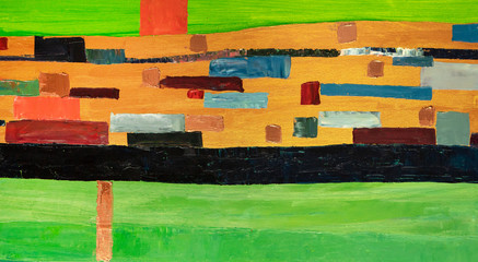 Oil painting, abstract drawing, handmade
