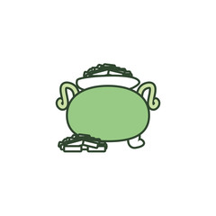 Isolated bowl of saint patrcks day line style icon vector design