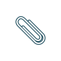 Isolated paper clip line style icon vector design