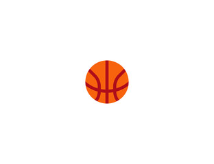 Basketball ball vector flat icon. Isolated basketball sport ball emoji illustration 