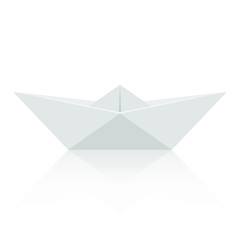 Paper boat vector design illustration isolated on white background