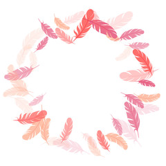 Flying feather elements airy vector design.