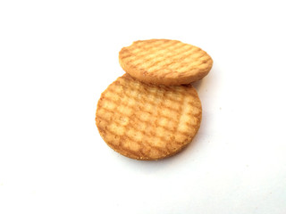 fresh tasty biscuit isolated on white background