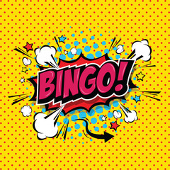 Bingo! Comic Speech Bubble, Cartoon. art and illustration vector file.