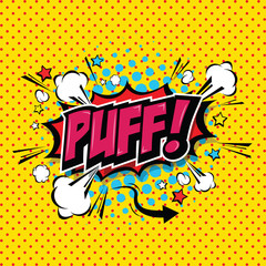 Puff! Comic Speech Bubble, Cartoon. art and illustration vector file.