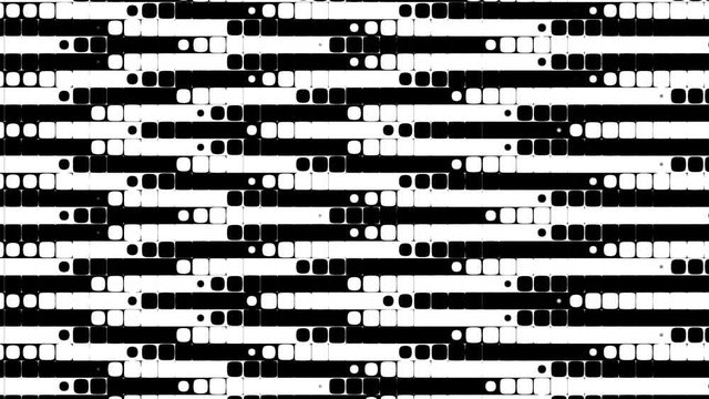 Transforming polka dot mosaic. Seamless looping footage.