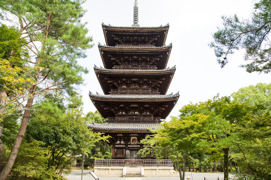 Photograph of a traditional Japanese pagoda