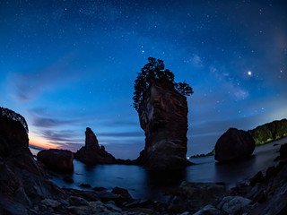 三王岩と天の川