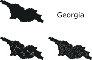 Botswana vector maps with administrative regions, municipalities, departments, borders