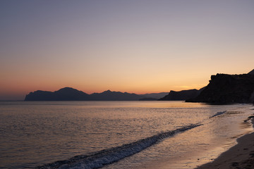 Sunset on the Black Sea in Ordzhonikidze.