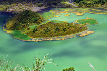 lake in mountains in West Java