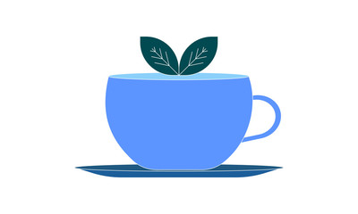 Green tea icon for healthy beverages and tea illustrations