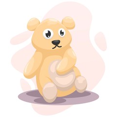 cute bear mascot cartoon vector