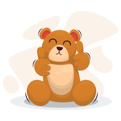 Obraz na płótnie Canvas cute bear mascot cartoon vector