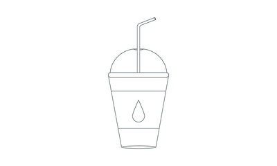 Milkshake icon for cold beverages and desserts