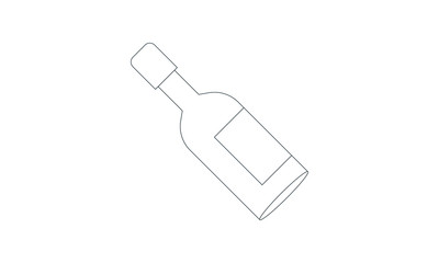 Vodka bottle icon for beverage and alcohol-related content