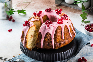 Easter cake. Bundt cake. easter concept. panettone. still life of food, easter day, spring food, cake with berries, brioche.