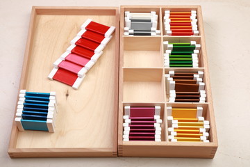 Montessori materials for teaching children