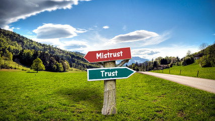 Street Sign to Trust versus Mistrust