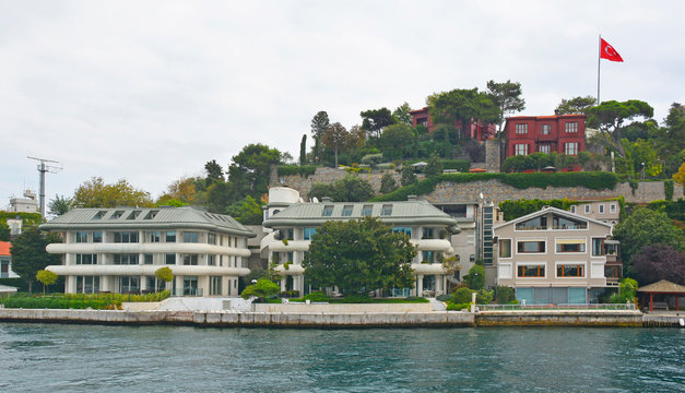 Modern apartments on the waterfront of the Kandilli district in Uskudar on the Asian side of Istanbul, Turkey