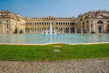 Obraz premium Royal Villa of Monza (Villa Reale), Milano, Italy. The Villa Reale was built between 1777 and 1780 by the imperial and royal architect Giuseppe Piermarini.