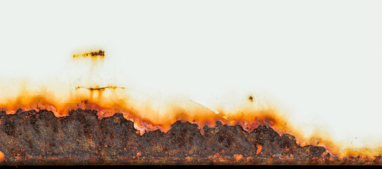 Rust of metals.Corrosive Rust on old iron.Use as illustration for presentation. - obrazy, fototapety, plakaty