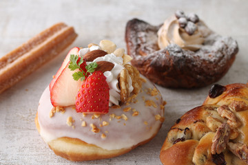 菓子パンのクローズアップのイメージ写真