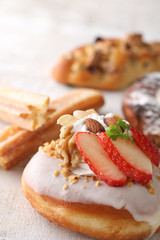 菓子パンのクローズアップのイメージ写真