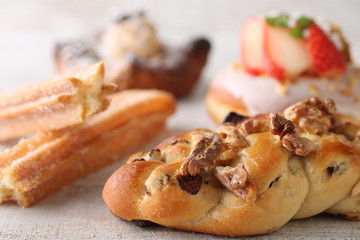 菓子パンのクローズアップのイメージ写真