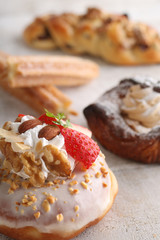 菓子パンのクローズアップのイメージ写真