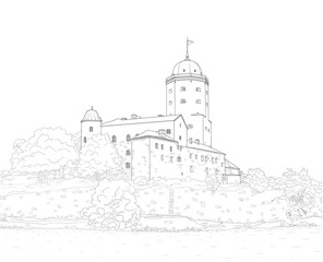Sketch of Vyborg Castle