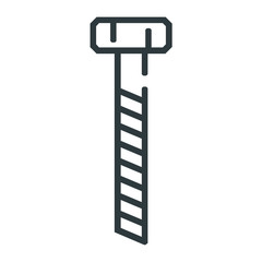 Carpentry screw bolt line  icon. Simple illustration of carpentry screw bolt vector