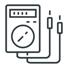 Electrical test line icon on white background